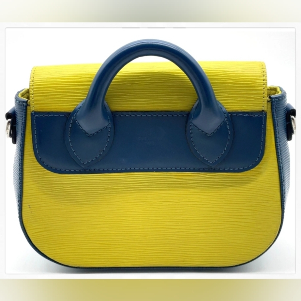 SALE! Louis Vuitton Epi Vibrant Yellow & Blue Eden PM 2W Crossbody Bag W/B/K/DB - Picture 4 of 16